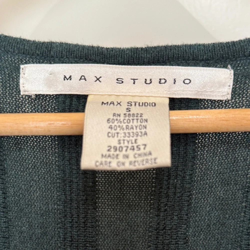Max Studios Hunter Green Long Sleeve Knit Dress - Picture 2 of 5
